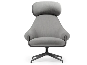 FENDER FD 8098 - Swivel armchair with headrest with 4-spoke base _ True Design